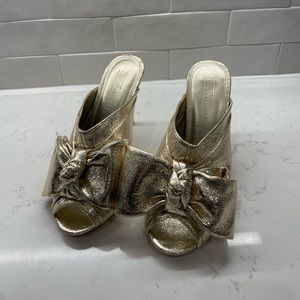 ASOS Gold Bow Heels